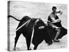 Matador Julian Marin and Bull in the Ring During a Bullfight Celebrating the Fiesta de San Ferman-Tony Linck-Stretched Canvas