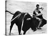 Matador Julian Marin and Bull in the Ring During a Bullfight Celebrating the Fiesta de San Ferman-Tony Linck-Stretched Canvas