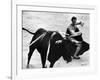 Matador Julian Marin and Bull in the Ring During a Bullfight Celebrating the Fiesta de San Ferman-Tony Linck-Framed Premium Photographic Print