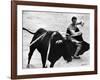 Matador Julian Marin and Bull in the Ring During a Bullfight Celebrating the Fiesta de San Ferman-Tony Linck-Framed Premium Photographic Print