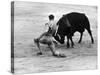 Matador Julian Marin and Bull in the Ring for a Bullfight During the Fiesta de San Ferman-Tony Linck-Stretched Canvas