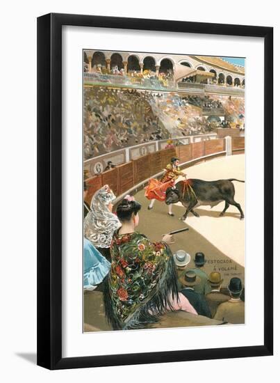 Matador Killing Bull-null-Framed Art Print