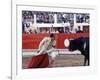 Matador Luis Miguel Dominguin Performing During a Mano a Mano Bullfight at the Bayonne Bullring-James Burke-Framed Premium Photographic Print