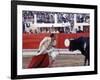 Matador Luis Miguel Dominguin Performing During a Mano a Mano Bullfight at the Bayonne Bullring-James Burke-Framed Premium Photographic Print