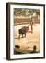 Matador with Muleta-null-Framed Art Print