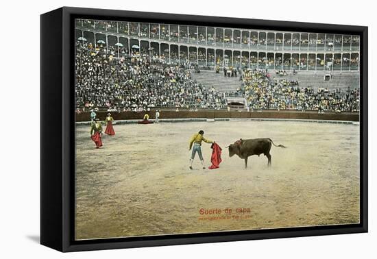 Matador Working with Muleta-null-Framed Stretched Canvas