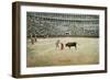 Matador Working with Muleta-null-Framed Art Print