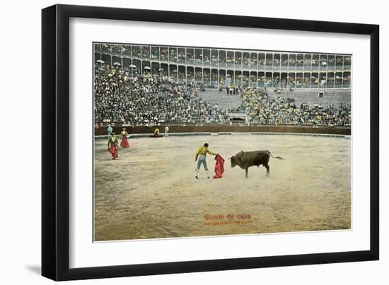 Matador Working with Muleta-null-Framed Art Print