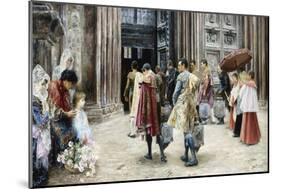 Matadors Entering Church-Jose Gallegos Y Arnosa-Mounted Giclee Print