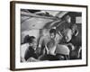 Matadors Luis Miguel Dominguin and Antonio Ordonez, with American Writer Ernest Hemingway-James Burke-Framed Premium Photographic Print