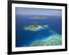 Matamanoa Island and Coral Reef, Mamanuca Islands, Fiji-David Wall-Framed Photographic Print