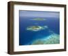 Matamanoa Island and Coral Reef, Mamanuca Islands, Fiji-David Wall-Framed Photographic Print