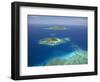 Matamanoa Island and Coral Reef, Mamanuca Islands, Fiji-David Wall-Framed Photographic Print