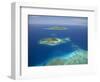 Matamanoa Island and Coral Reef, Mamanuca Islands, Fiji-David Wall-Framed Photographic Print