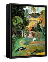 Matamoe Or, Landscape with Peacocks, 1892-Paul Gauguin-Framed Stretched Canvas