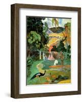 Matamoe Or, Landscape with Peacocks, 1892-Paul Gauguin-Framed Premium Giclee Print