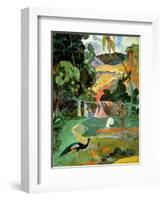 Matamoe Or, Landscape with Peacocks, 1892-Paul Gauguin-Framed Premium Giclee Print