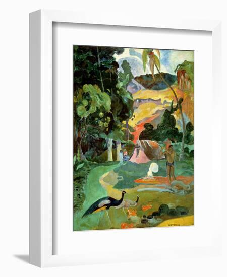 Matamoe Or, Landscape with Peacocks, 1892-Paul Gauguin-Framed Premium Giclee Print