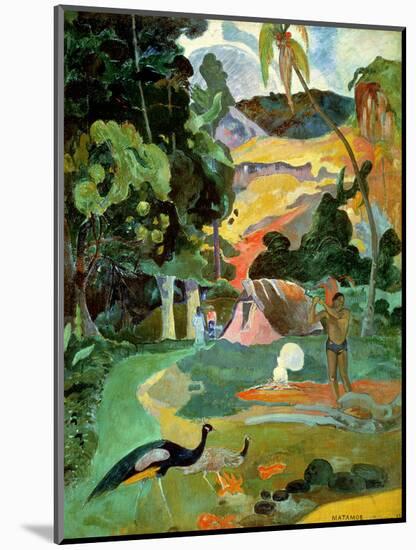 Matamoe Or, Landscape with Peacocks, 1892-Paul Gauguin-Mounted Premium Giclee Print