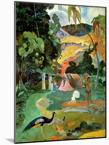 Matamoe Or, Landscape with Peacocks, 1892-Paul Gauguin-Mounted Premium Giclee Print