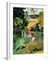 Matamoe Or, Landscape with Peacocks, 1892-Paul Gauguin-Framed Premium Giclee Print