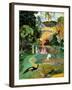 Matamoe Or, Landscape with Peacocks, 1892-Paul Gauguin-Framed Premium Giclee Print