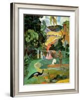 Matamoe Or, Landscape with Peacocks, 1892-Paul Gauguin-Framed Giclee Print