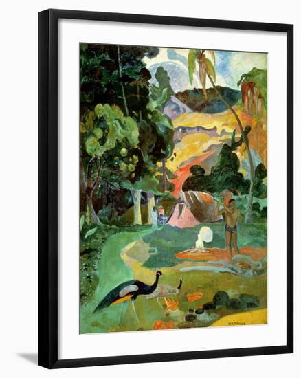 Matamoe Or, Landscape with Peacocks, 1892-Paul Gauguin-Framed Giclee Print