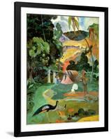 Matamoe Or, Landscape with Peacocks, 1892-Paul Gauguin-Framed Giclee Print