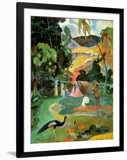 Matamoe Or, Landscape with Peacocks, 1892-Paul Gauguin-Framed Giclee Print