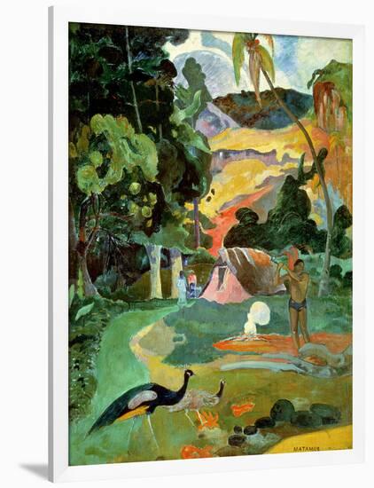 Matamoe Or, Landscape with Peacocks, 1892-Paul Gauguin-Framed Giclee Print