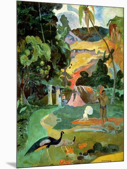 Matamoe Or, Landscape with Peacocks, 1892-Paul Gauguin-Mounted Giclee Print