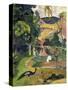 Matamoe or Landscape with Peacocks-Paul Gauguin-Stretched Canvas