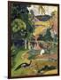 Matamoe or Landscape with Peacocks-Paul Gauguin-Framed Art Print