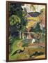 Matamoe or Landscape with Peacocks-Paul Gauguin-Framed Art Print