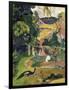 Matamoe or Landscape with Peacocks-Paul Gauguin-Framed Art Print