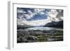 Matanuska Glacier Terminus, Mountains and Expansive Sky-Sheila Haddad-Framed Photographic Print