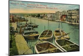 Matanzas, Cuba. Almacenes, Rio San Juan. Docks and Warehouses, San Juan River, c1910-Unknown-Mounted Giclee Print