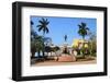 Matanzas, Cuba - Main Square. Palm Trees and Statue Depicting Jose Marti and Liberty.-Tupungato-Framed Photographic Print