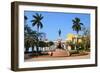 Matanzas, Cuba - Main Square. Palm Trees and Statue Depicting Jose Marti and Liberty.-Tupungato-Framed Photographic Print