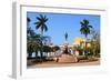 Matanzas, Cuba - Main Square. Palm Trees and Statue Depicting Jose Marti and Liberty.-Tupungato-Framed Photographic Print