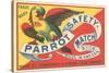 Match Box with Parrot-null-Stretched Canvas