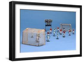 'Match De Foot' Table Football Game, C.1910-null-Framed Giclee Print