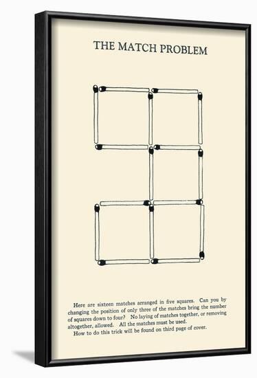 Match Problem-null-Framed Art Print