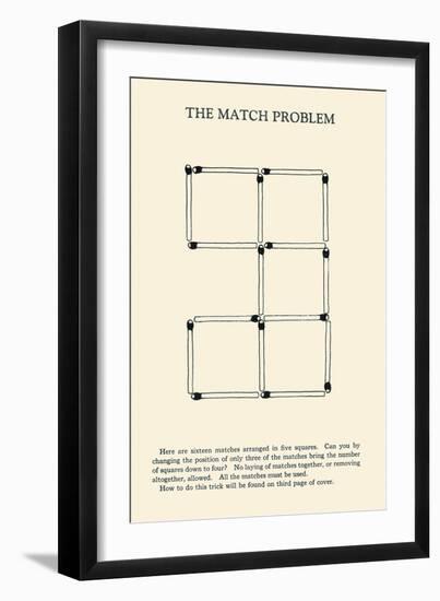Match Problem-null-Framed Art Print