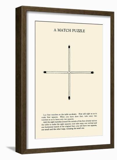 Match Puzzle-null-Framed Art Print