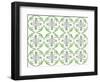 Matcha Repeat Pattern, 2018 (Pen and Ink)-Charlotte Orr-Framed Giclee Print