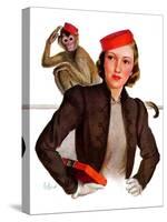 "Matching Monkey Hats,"March 26, 1938-Neysa Mcmein-Stretched Canvas