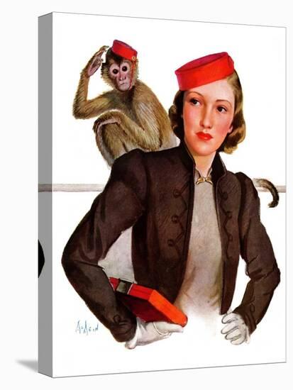 "Matching Monkey Hats,"March 26, 1938-Neysa Mcmein-Stretched Canvas