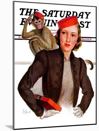 "Matching Monkey Hats," Saturday Evening Post Cover, March 26, 1938-Neysa Mcmein-Mounted Giclee Print